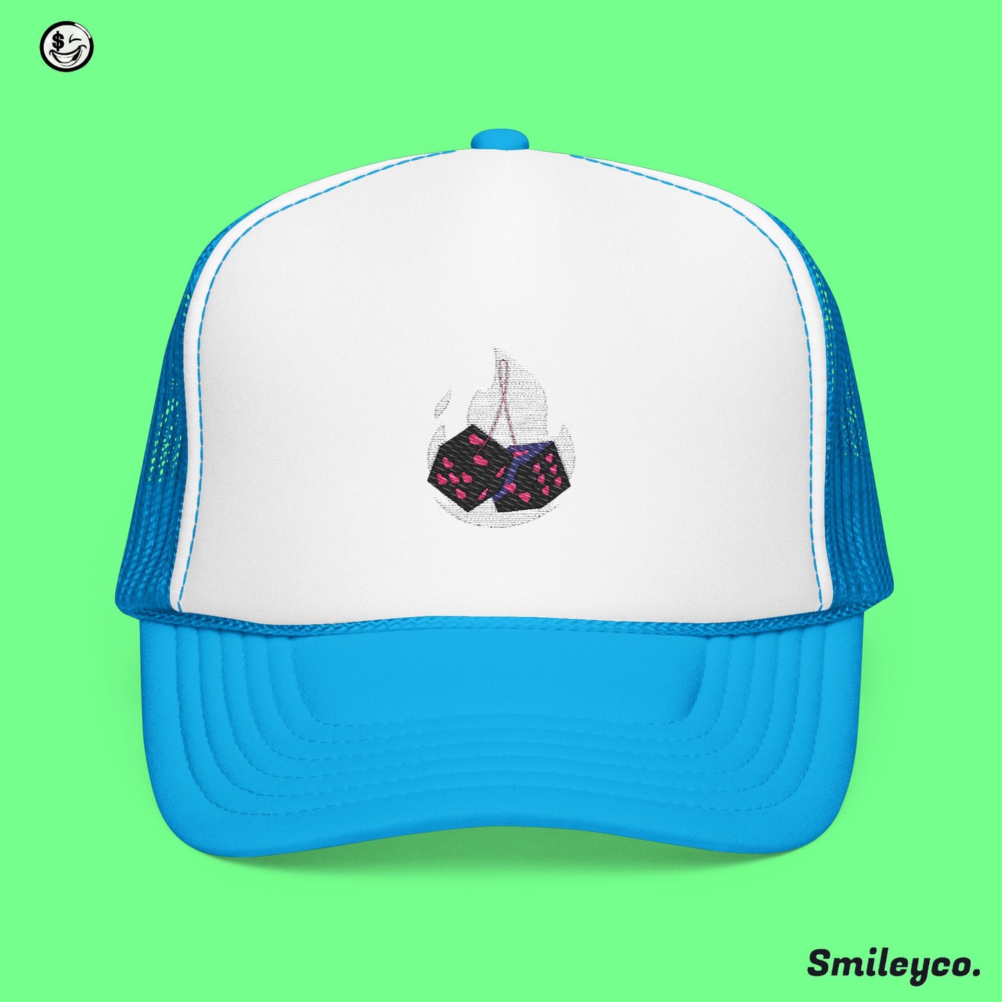 Flame Dice Foam Foam Embroidered