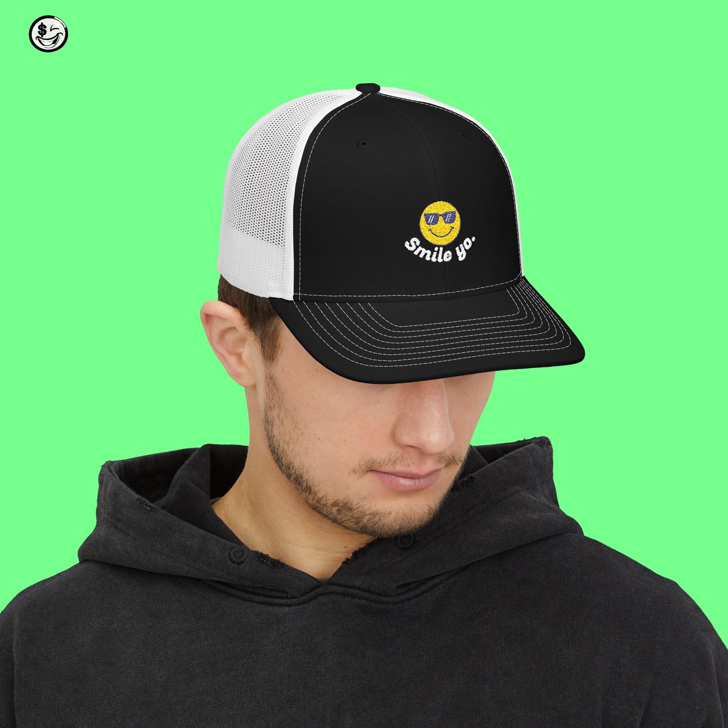 Smile Yo Trucker Embroidered