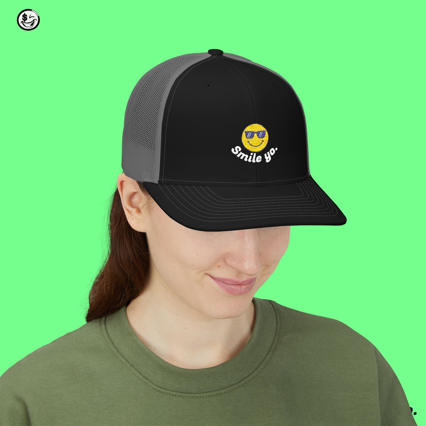 Smile Yo Trucker Embroidered