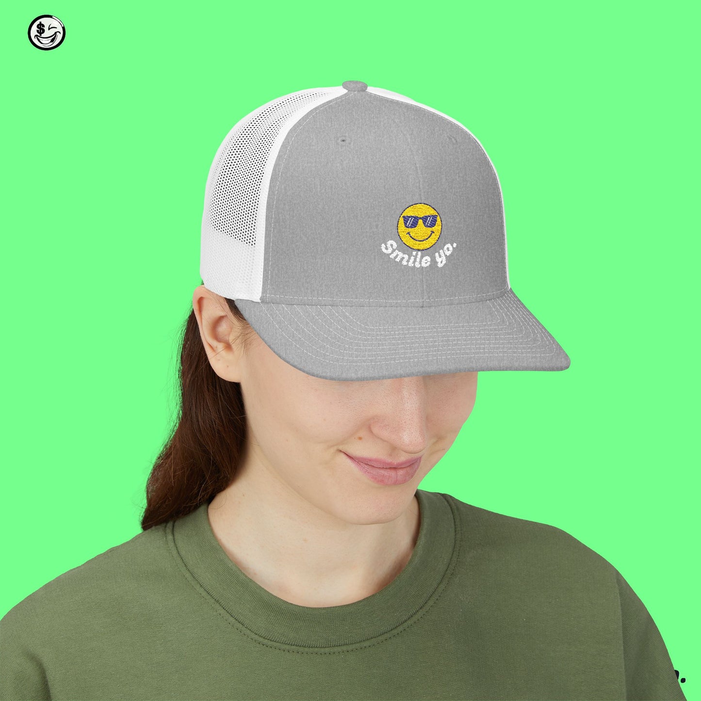 Smile Yo Trucker Embroidered