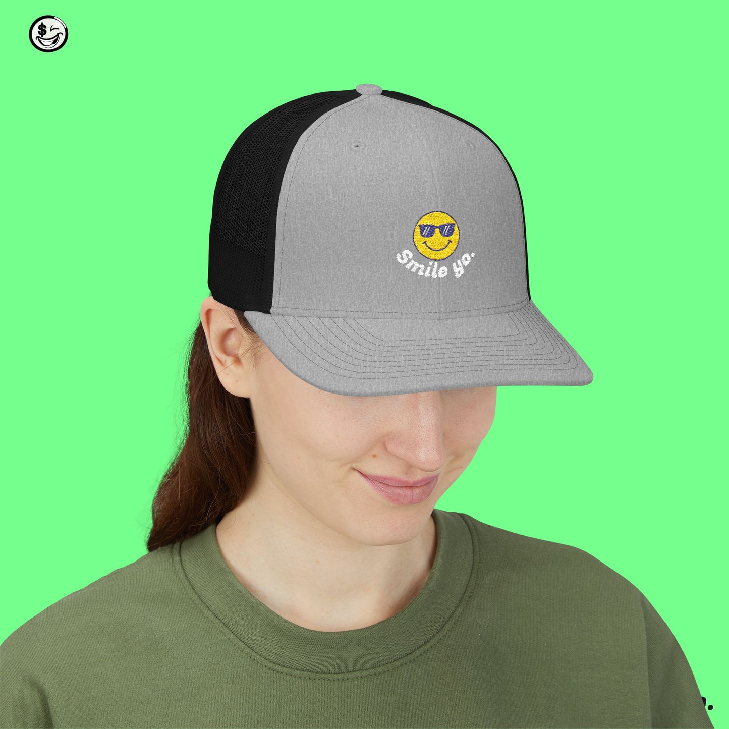 Smile Yo Trucker Embroidered
