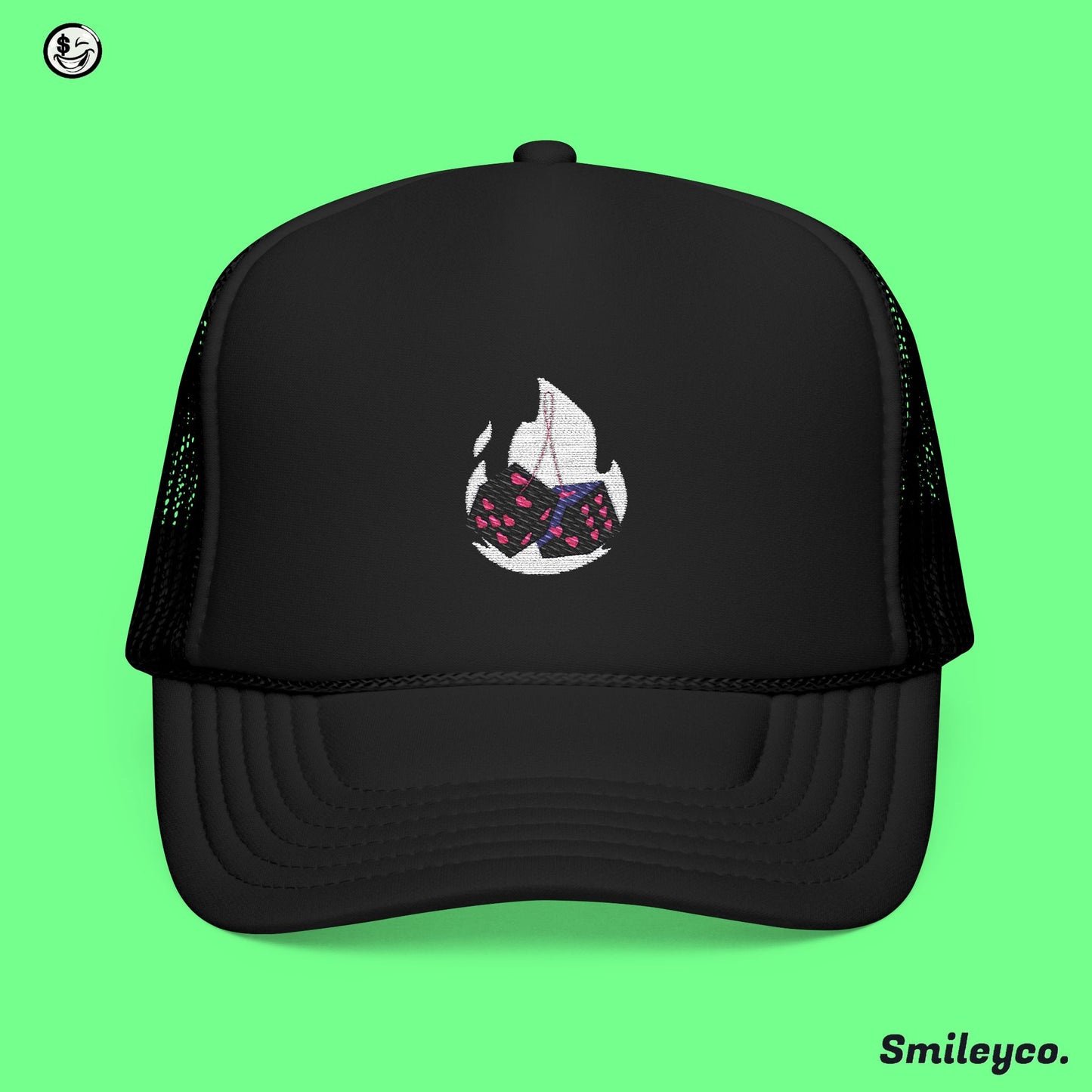 Flame Dice Foam Foam Embroidered