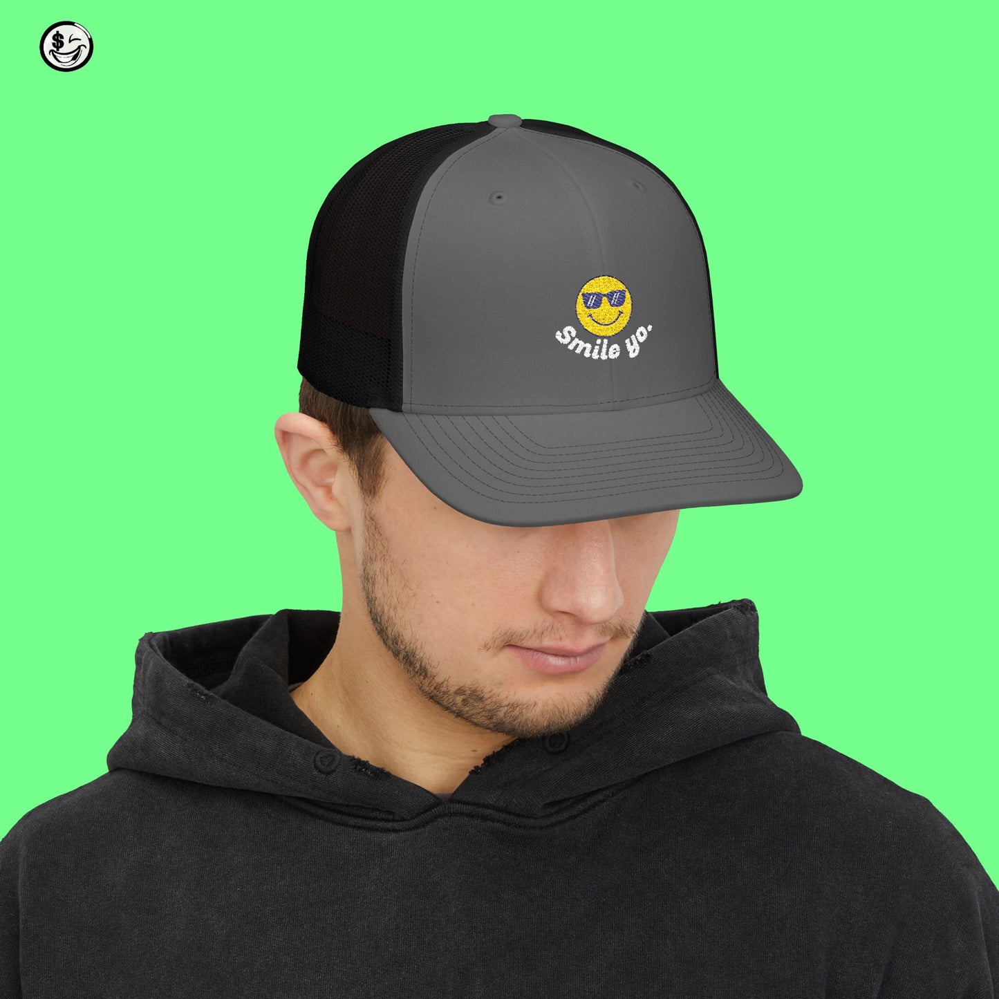 Smile Yo Trucker Embroidered