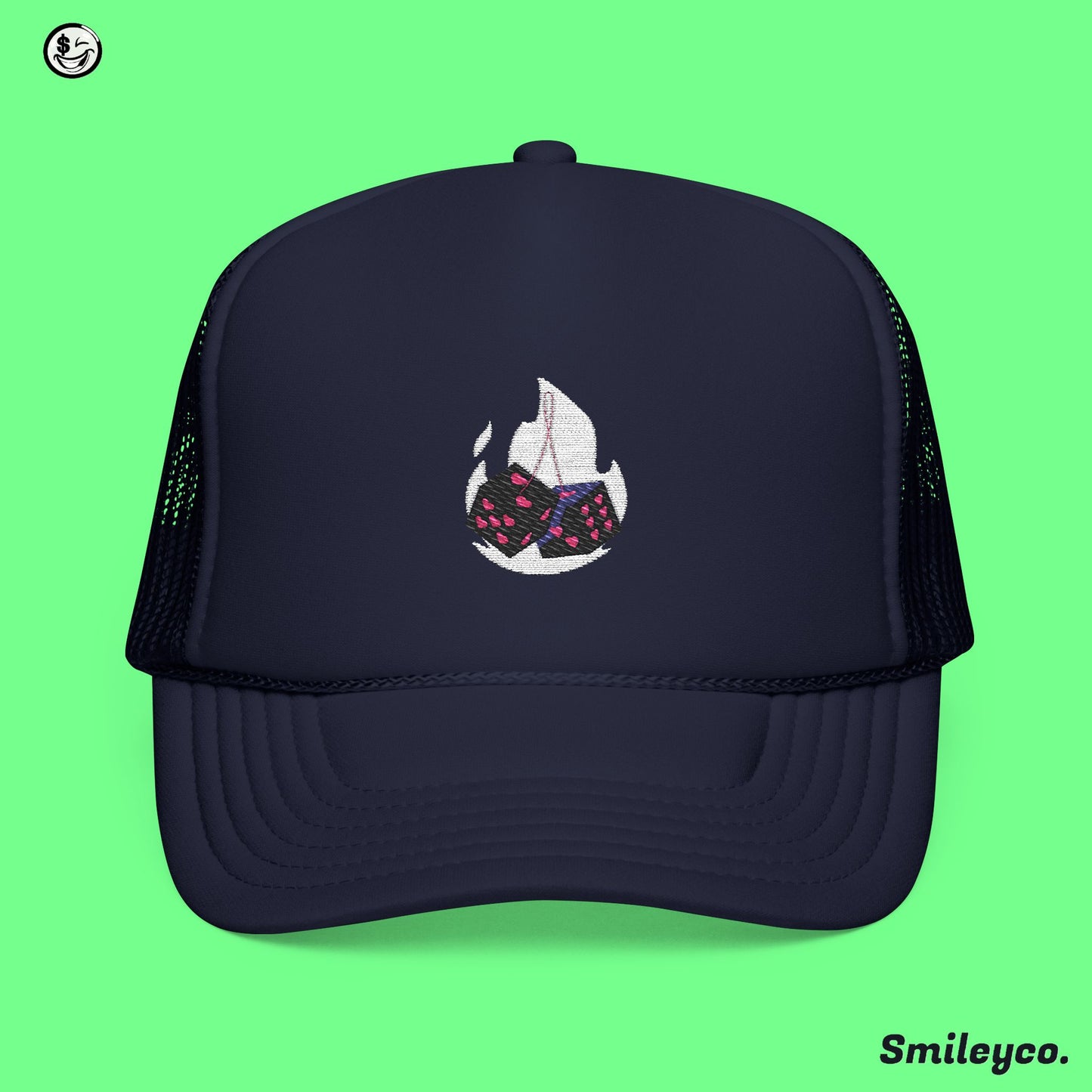 Flame Dice Foam Foam Embroidered