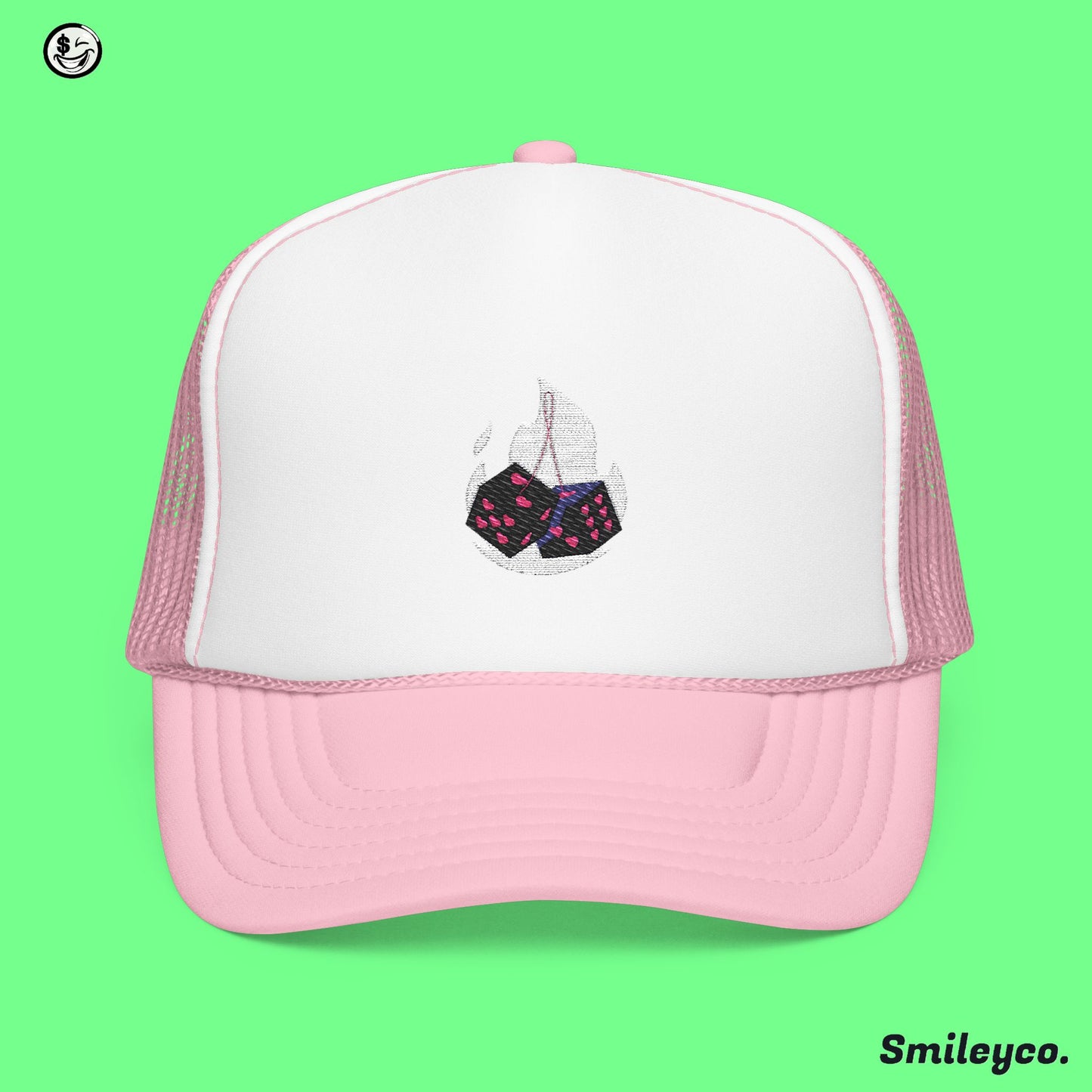 Flame Dice Foam Foam Embroidered