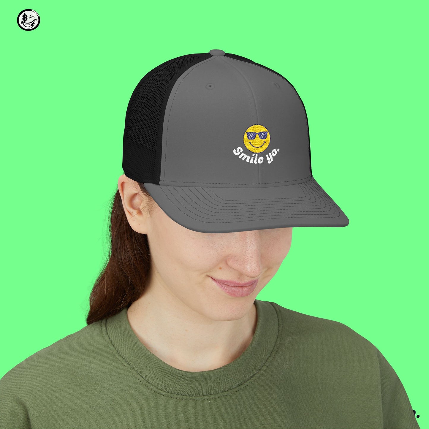 Smile Yo Trucker Embroidered