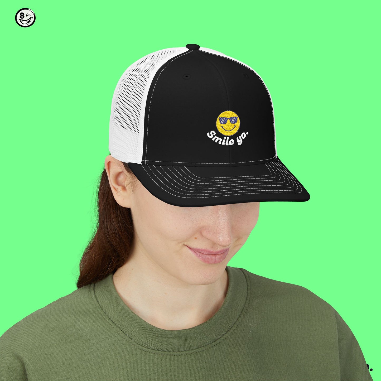 Smile Yo Trucker Embroidered